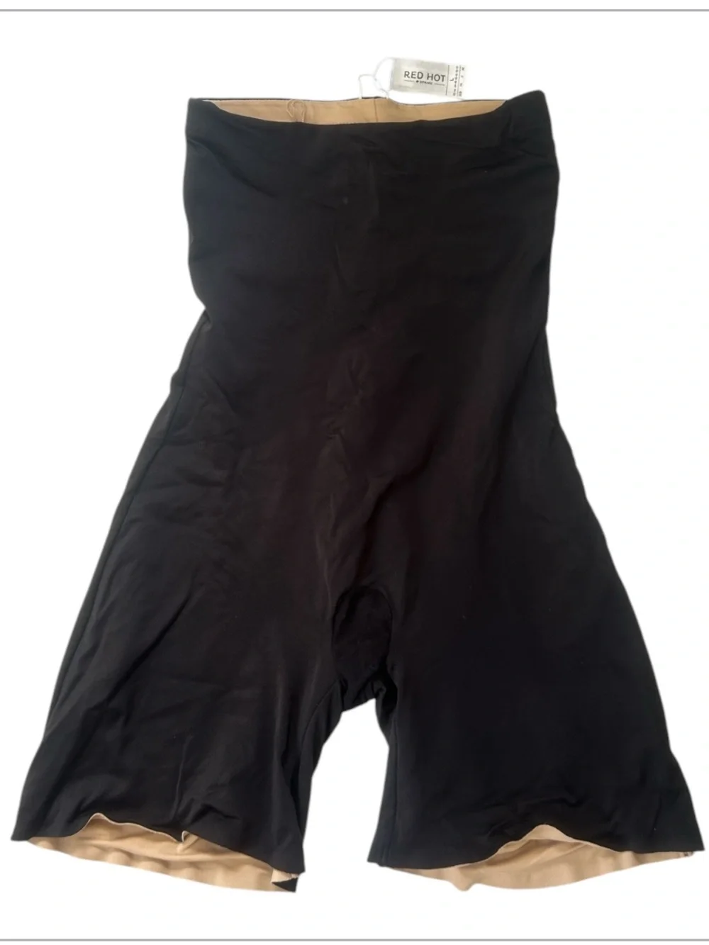 Black Shaping Shorts with Nude Lining - Picture 4 of 4
